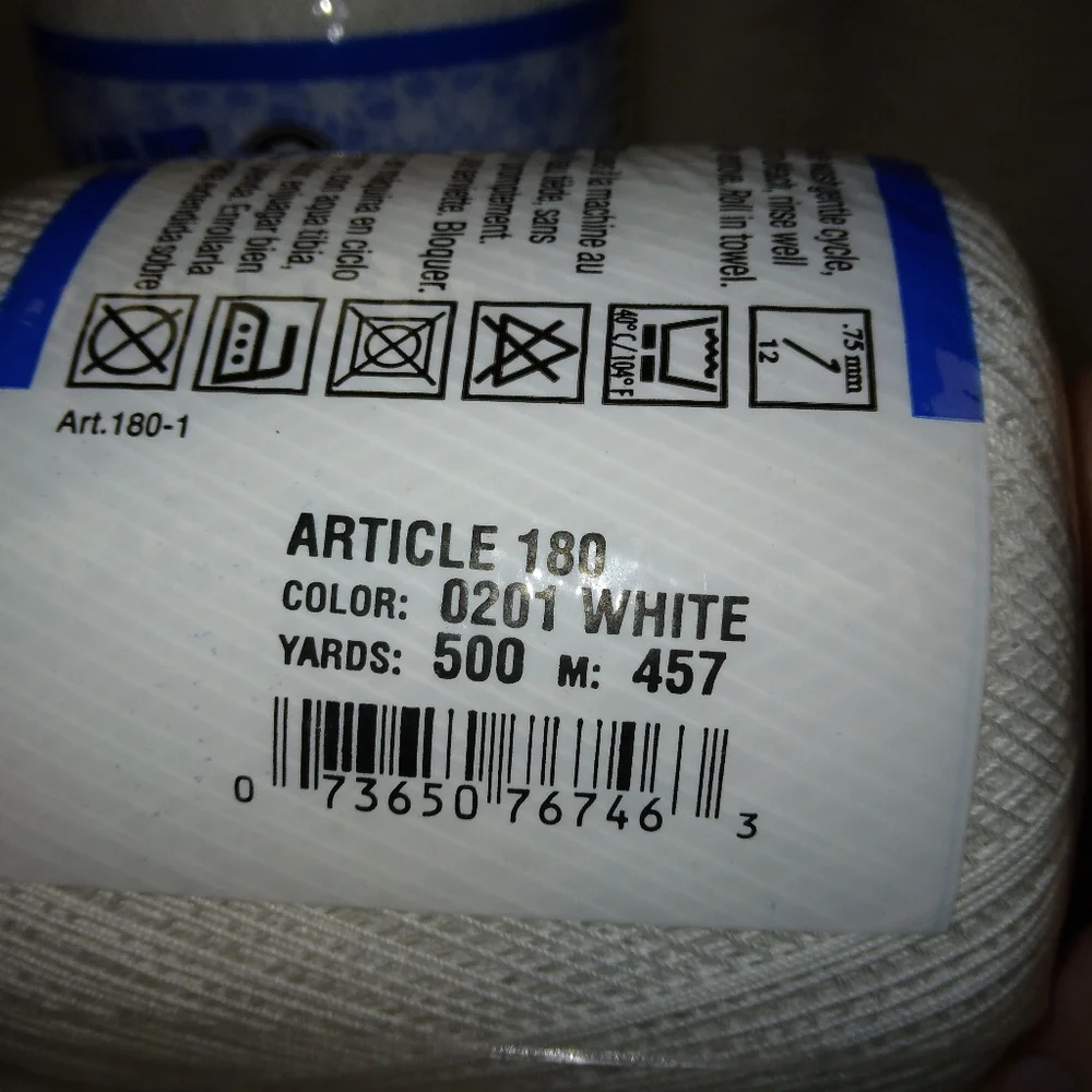 YARN Aunt Lydia's Extra Fine Crochet thread, size 30, 2 balls
